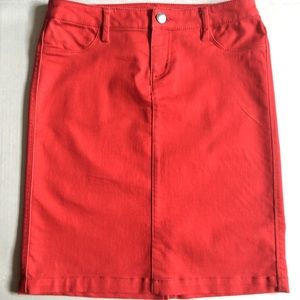 Bright Red Style&Co Jean Skirt